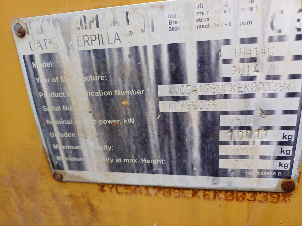 Telescopic handler CAT TH414C: picture 6 Telescopic handler CAT TH414C: picture 6