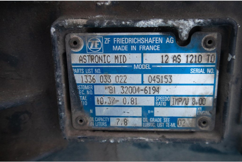 ZF 12AS1210OD TGM 81.32004-6194 - Gearbox for Truck: picture 5 ZF 12AS1210OD TGM 81.32004-6194 - Gearbox for Truck: picture 5
