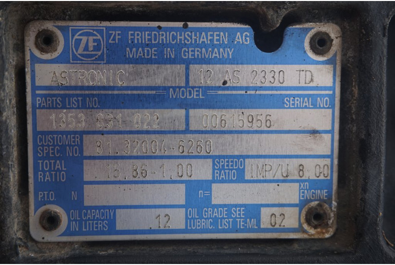 ZF 12AS2330DD TGX - Gearbox for Truck: picture 5 ZF 12AS2330DD TGX - Gearbox for Truck: picture 5