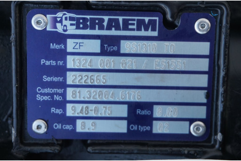 ZF 9S131OD TG-L - Gearbox for Truck: picture 5 ZF 9S131OD TG-L - Gearbox for Truck: picture 5