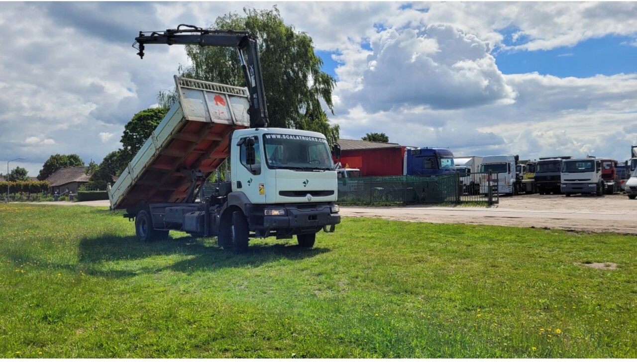 Tipper, Crane truck Renault Kerax 270 4x2 Euro 2 Tipper Truck Crane HIAB: picture 7