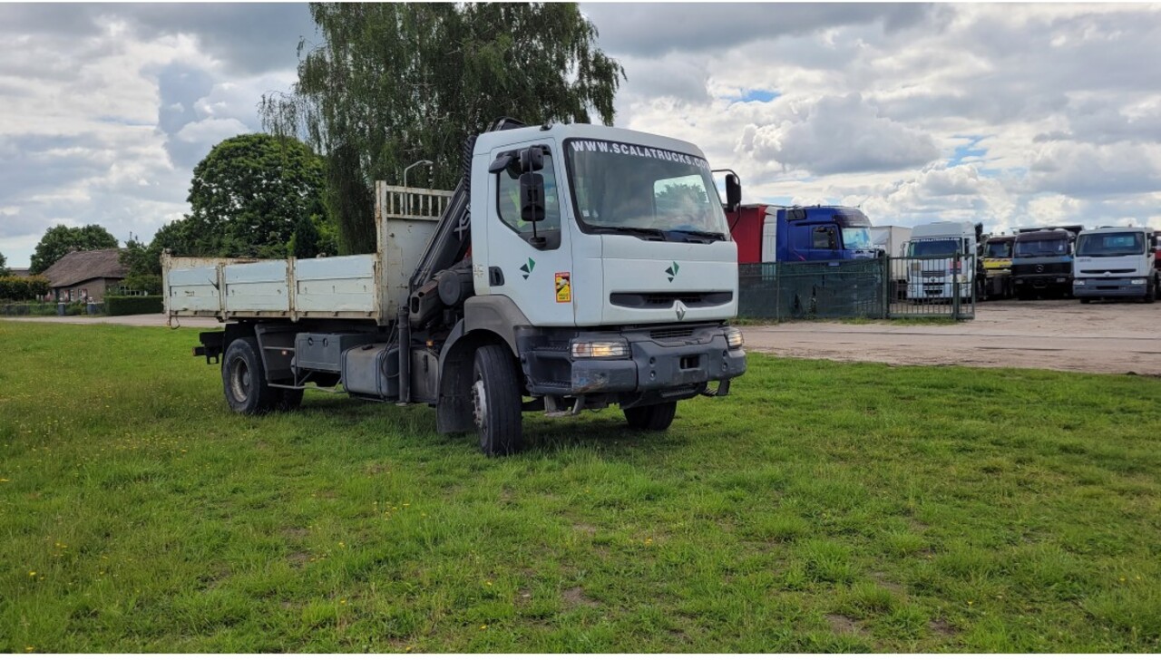 Tipper, Crane truck Renault Kerax 270 4x2 Euro 2 Tipper Truck Crane HIAB: picture 15