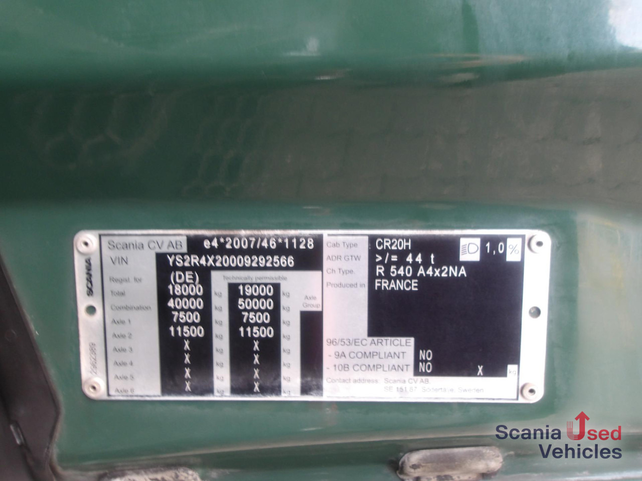 SCANIA R 540 NA - HIGHLINE - ALCOA - PTO - ACC - Tractor unit: picture 5 SCANIA R 540 NA - HIGHLINE - ALCOA - PTO - ACC - Tractor unit: picture 5