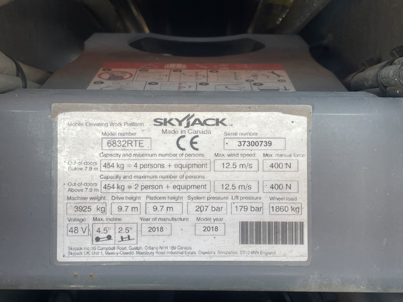 Skyjack SJ6832 RTE leasing Skyjack SJ6832 RTE: picture 9