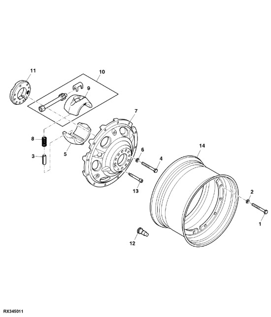RE174770 John Deere 8345R - Koło - Wheels and tires for Farm tractor: picture 1 RE174770 John Deere 8345R - Koło - Wheels and tires for Farm tractor: picture 1