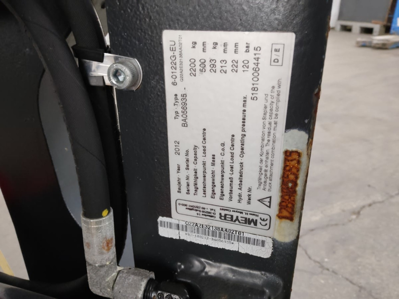 Meyer 6-0122G-EU - Attachment for Material handling equipment: picture 2 Meyer 6-0122G-EU - Attachment for Material handling equipment: picture 2
