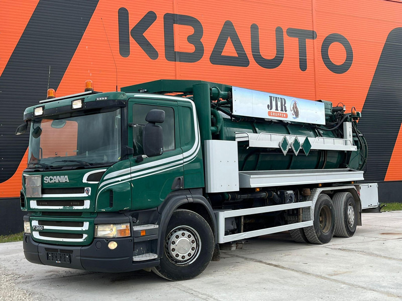 Scania P 360 6x2*4 Larsen A/S TANK 10000 l / VACUUM Vacustar W1300R / PRESSURE Uraca F716 - Vacuum truck: picture 1 Scania P 360 6x2*4 Larsen A/S TANK 10000 l / VACUUM Vacustar W1300R / PRESSURE Uraca F716 - Vacuum truck: picture 1