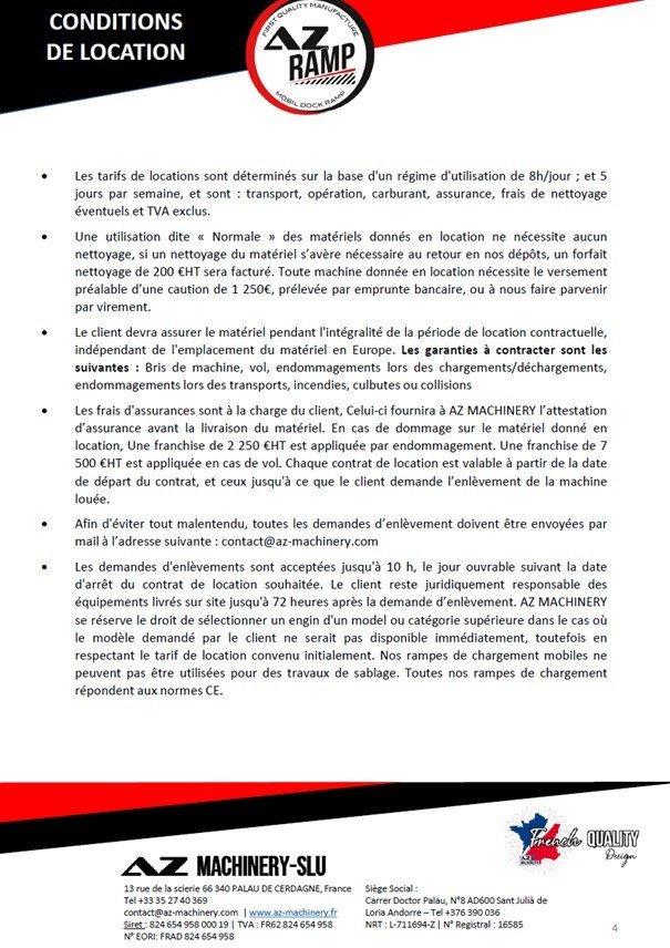 Loading ramp **RENTAL 12-24-36 Month** AZ RAMP-EASY XL-8 . Mobil Loading Ramp: picture 16 Loading ramp **RENTAL 12-24-36 Month** AZ RAMP-EASY XL-8 . Mobil Loading Ramp: picture 16