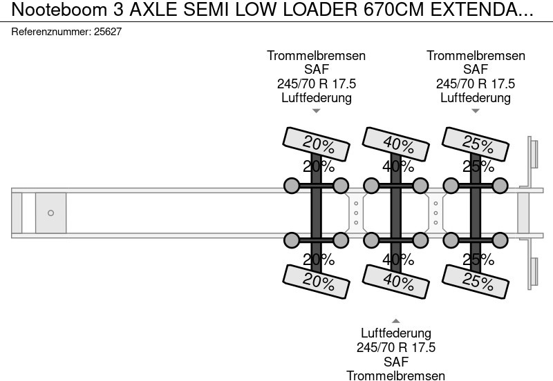 Nooteboom 3 AXLE SEMI LOW LOADER 670CM EXTENDABLE leasing Nooteboom 3 AXLE SEMI LOW LOADER 670CM EXTENDABLE: picture 9