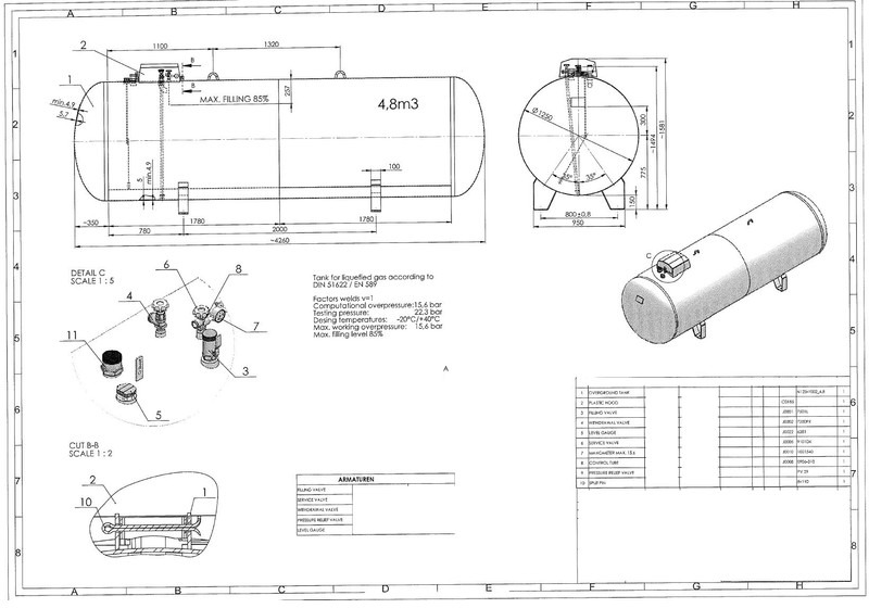 De Visser LPG GASTANK 4850 LITER - Fuel tank: picture 5 De Visser LPG GASTANK 4850 LITER - Fuel tank: picture 5
