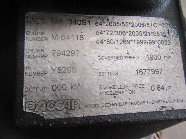 DAF XF 105 460 (MX340SI) FAN BELT TENSIONER P/NO 19452517 - Engine and parts for Truck: picture 3 DAF XF 105 460 (MX340SI) FAN BELT TENSIONER P/NO 19452517 - Engine and parts for Truck: picture 3