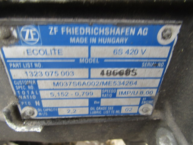 MITSUBISHI FUSO 6 SPEED MANUAL ZF GEARBOX TYPE 6S 420V - Gearbox for Truck: picture 4 MITSUBISHI FUSO 6 SPEED MANUAL ZF GEARBOX TYPE 6S 420V - Gearbox for Truck: picture 4