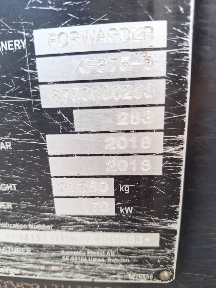 Forwarder Komatsu 875: picture 12