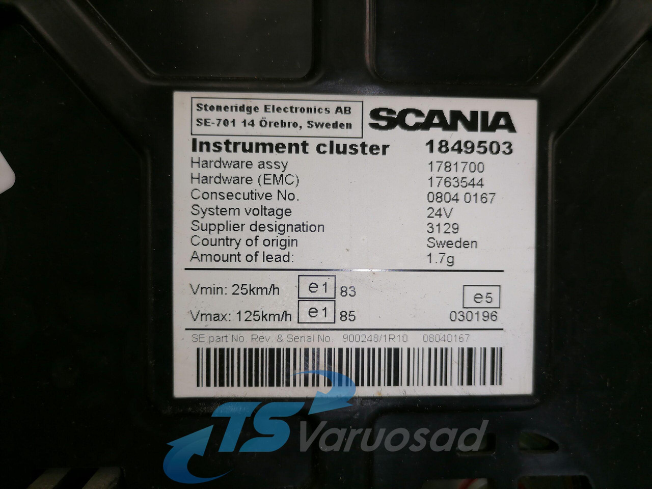 Scania Dashboard 1849503 - Dashboard for Truck: picture 4 Scania Dashboard 1849503 - Dashboard for Truck: picture 4