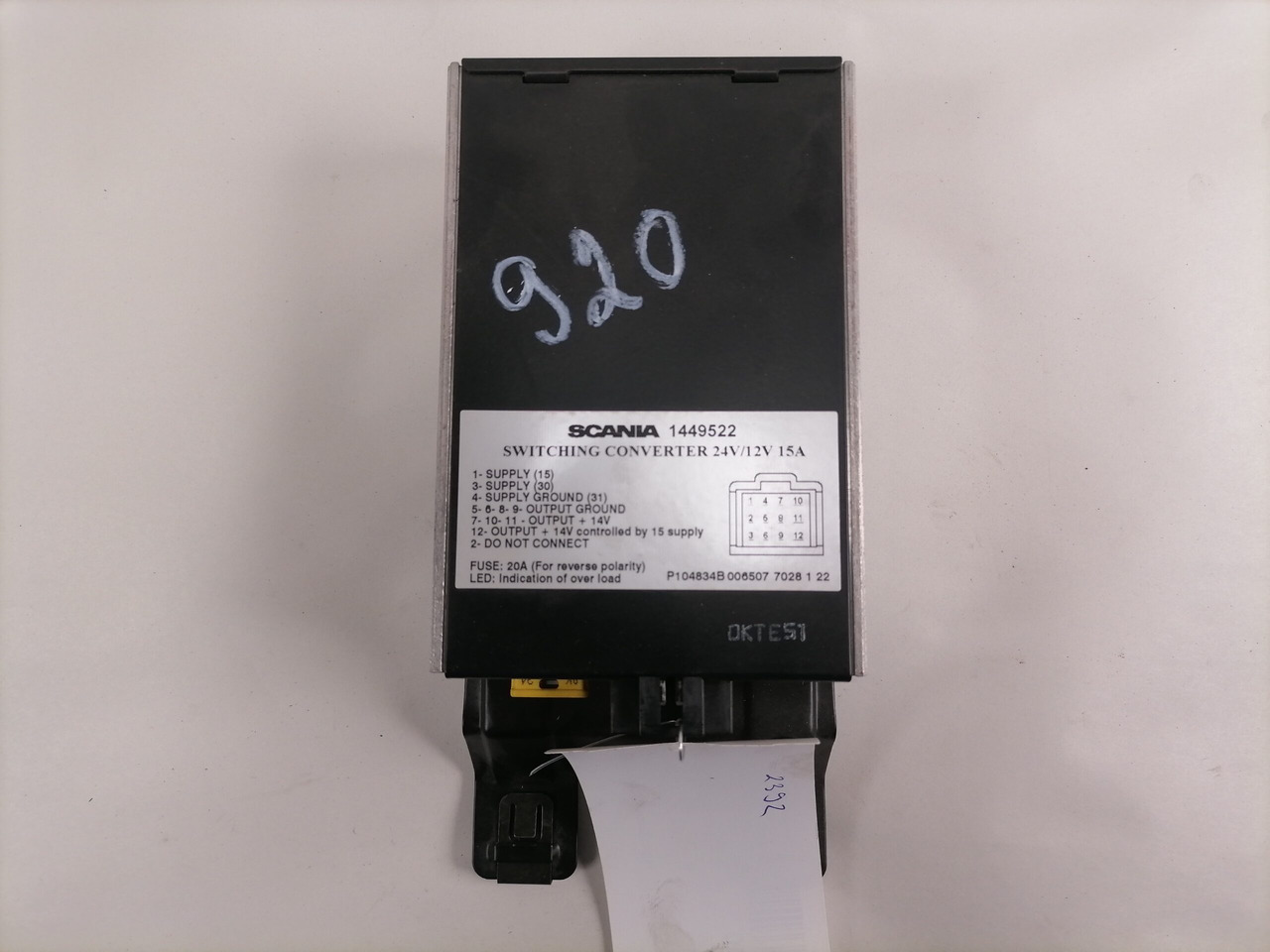 Scania Voltage converter 1449522 - Electrical system for Truck: picture 3 Scania Voltage converter 1449522 - Electrical system for Truck: picture 3