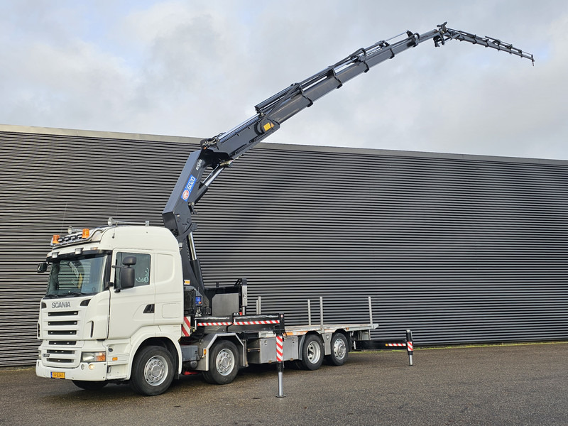 Scania R480 8X2 / HMF 60 t/m + JIB / RETARDER - Dropside/ Flatbed truck, Crane truck: picture 1 Scania R480 8X2 / HMF 60 t/m + JIB / RETARDER - Dropside/ Flatbed truck, Crane truck: picture 1