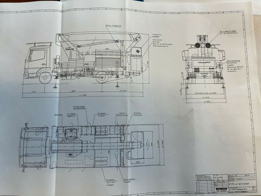 Mercedes-Benz 815 4x2 Hubarbeitsbühne Wumag 170 high 17 m Mercedes-Benz 815 4x2 Hubarbeitsbühne Wumag 170 high 17 m - Truck mounted aerial platform, Commercial vehicle: picture 5 Mercedes-Benz 815 4x2 Hubarbeitsbühne Wumag 170 high 17 m Mercedes-Benz 815 4x2 Hubarbeitsbühne Wumag 170 high 17 m - Truck mounted aerial platform, Commercial vehicle: picture 5