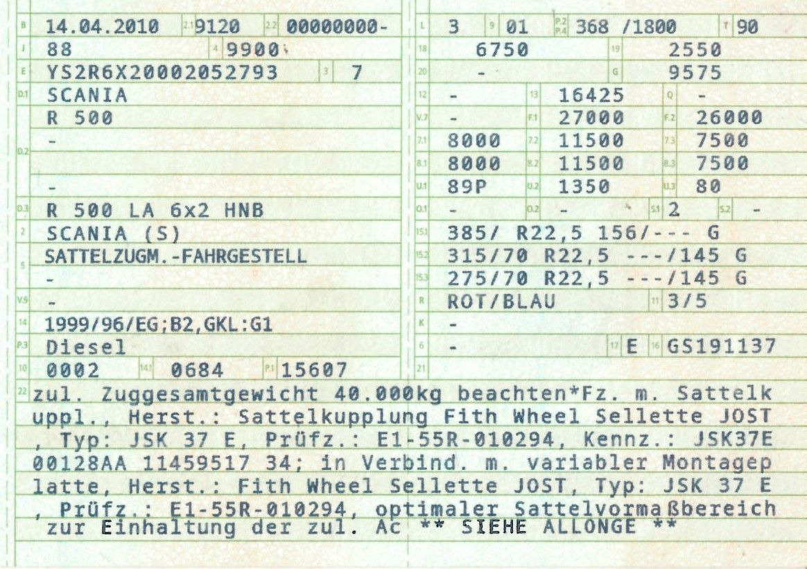 Scania R500 V8 6x2 | Retarder | Topline | Liftachse - Tractor unit: picture 2 Scania R500 V8 6x2 | Retarder | Topline | Liftachse - Tractor unit: picture 2