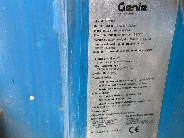 Genie GS5390 - Scissor lift: picture 5 Genie GS5390 - Scissor lift: picture 5