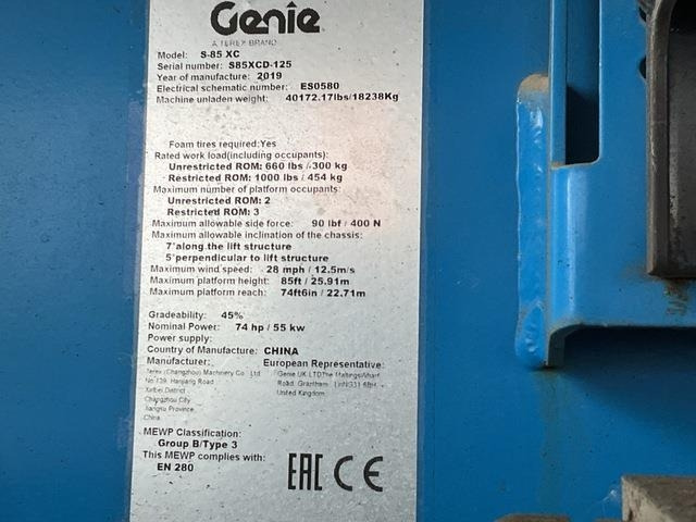 Genie S85 XC - Telescopic boom: picture 5 Genie S85 XC - Telescopic boom: picture 5