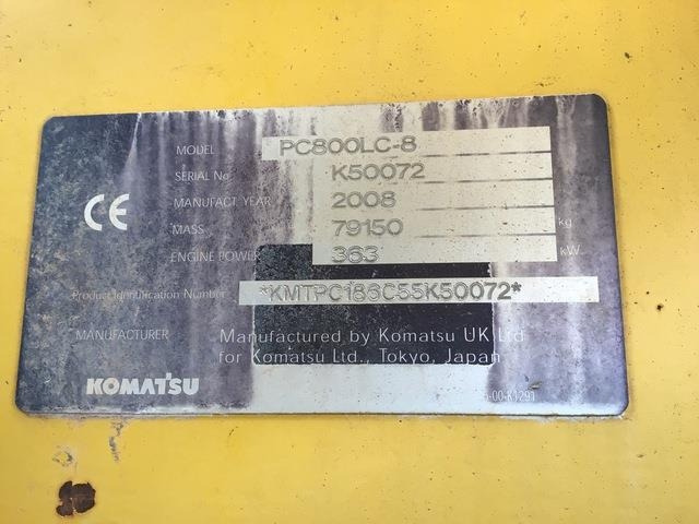 Komatsu PC800-8 - Crawler excavator: picture 5 Komatsu PC800-8 - Crawler excavator: picture 5