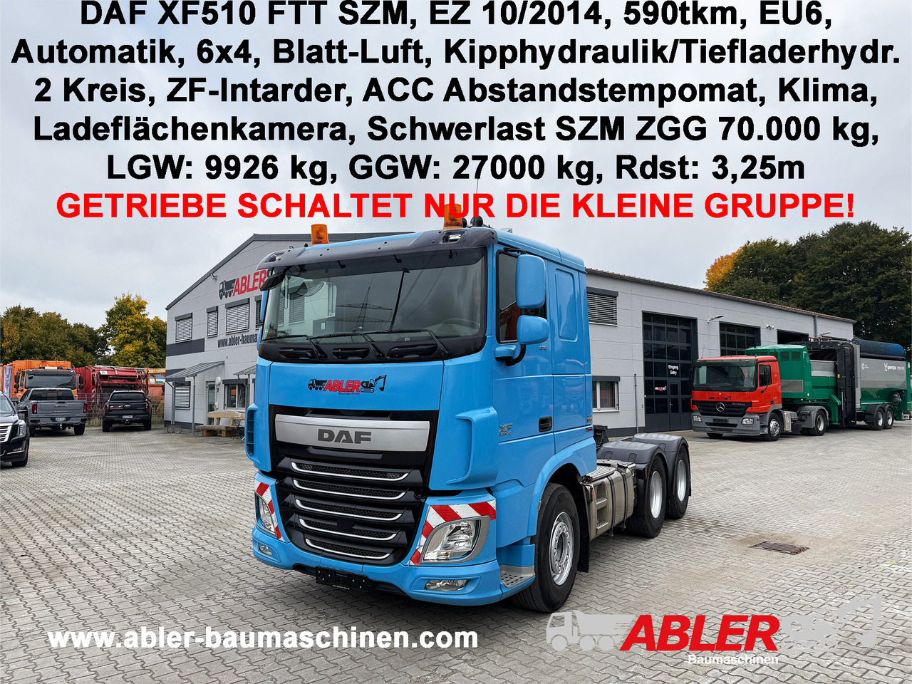 DAF XF510 FTT SZM Schwerlast 70t Kipphydr. Intarder - Tractor unit: picture 1 DAF XF510 FTT SZM Schwerlast 70t Kipphydr. Intarder - Tractor unit: picture 1