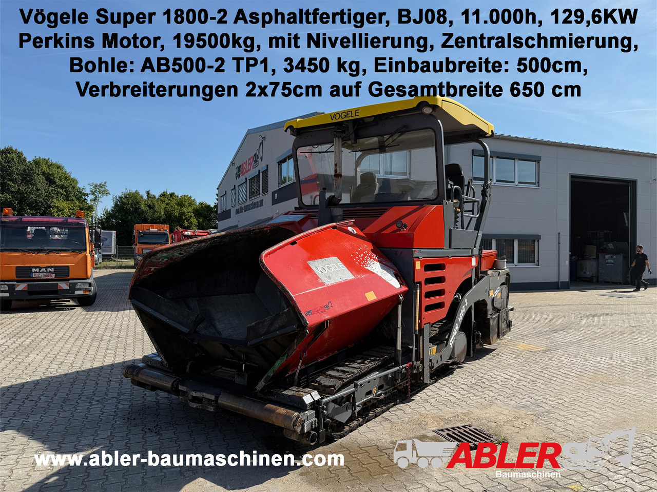 Vögele Super 1800-2 Asphaltfertiger mit Nivellierung 650cm - Asphalt paver: picture 1 Vögele Super 1800-2 Asphaltfertiger mit Nivellierung 650cm - Asphalt paver: picture 1