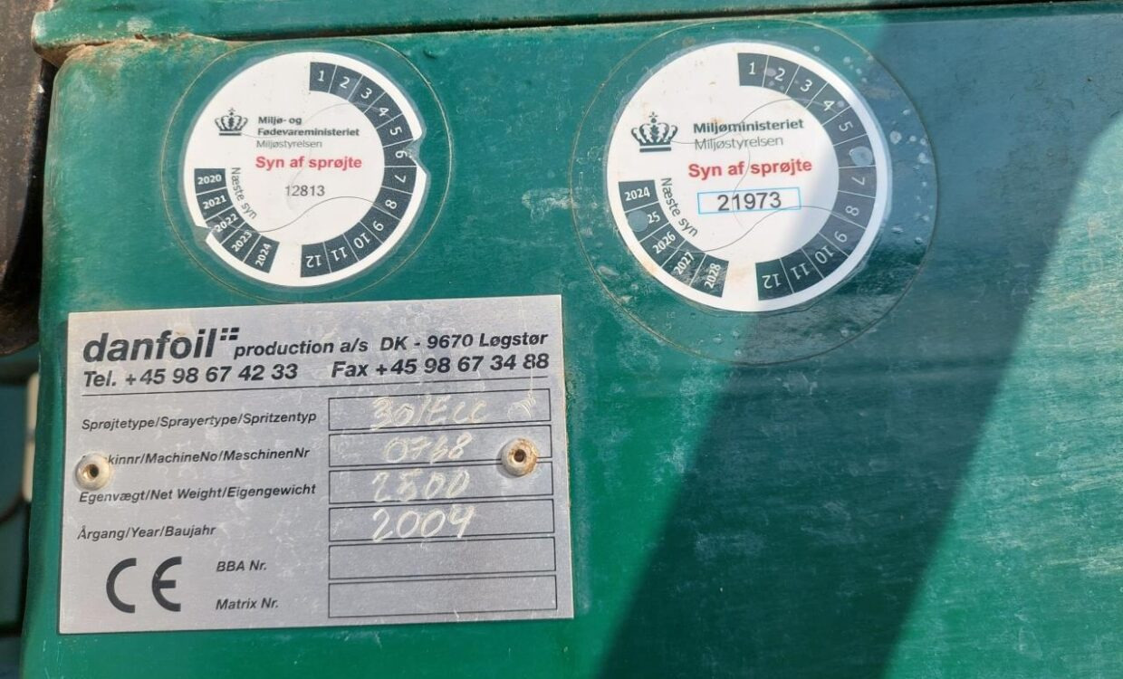 Trailed sprayer Danfoil ConCorde 3000L - 30m: picture 14