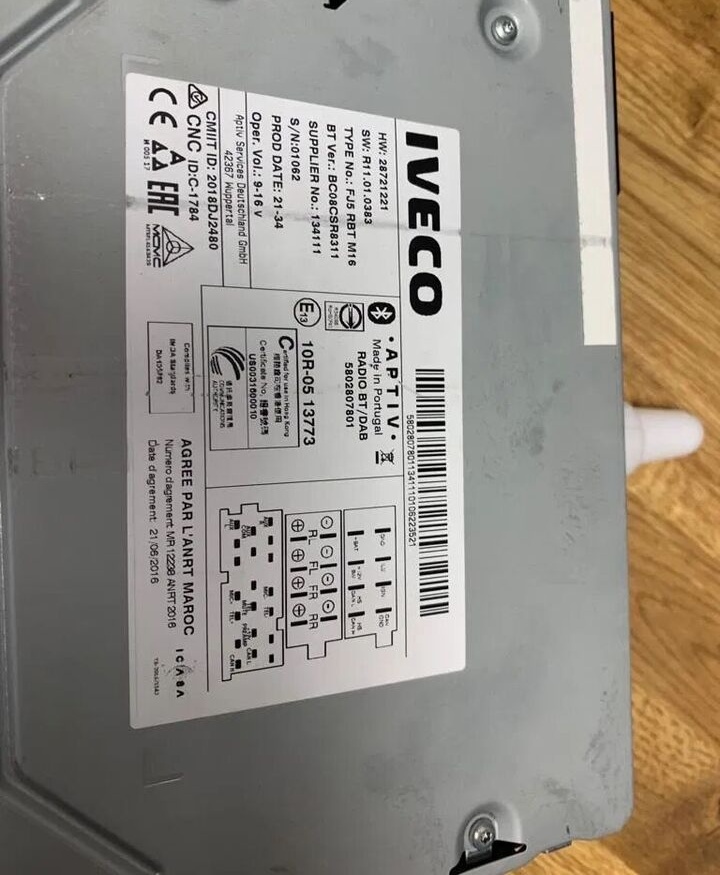 Radio Iveco Daily BT/DAB 5802807801 - Dashboard for Truck: picture 2 Radio Iveco Daily BT/DAB 5802807801 - Dashboard for Truck: picture 2