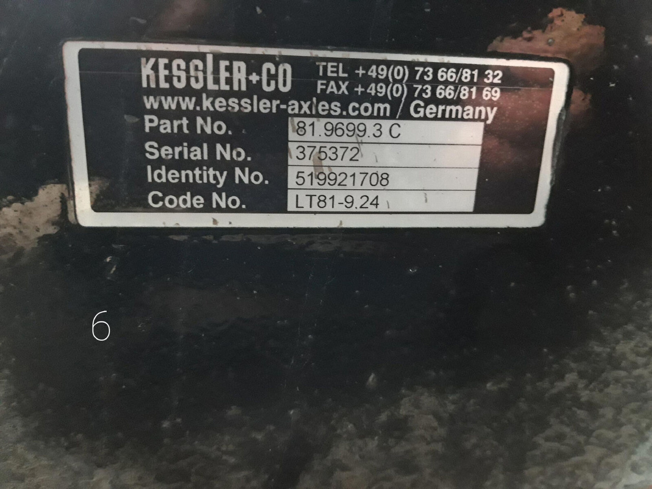 Liebherr LTM 1400-7.1 axle 6 - Axle and parts for Mobile crane: picture 1 Liebherr LTM 1400-7.1 axle 6 - Axle and parts for Mobile crane: picture 1