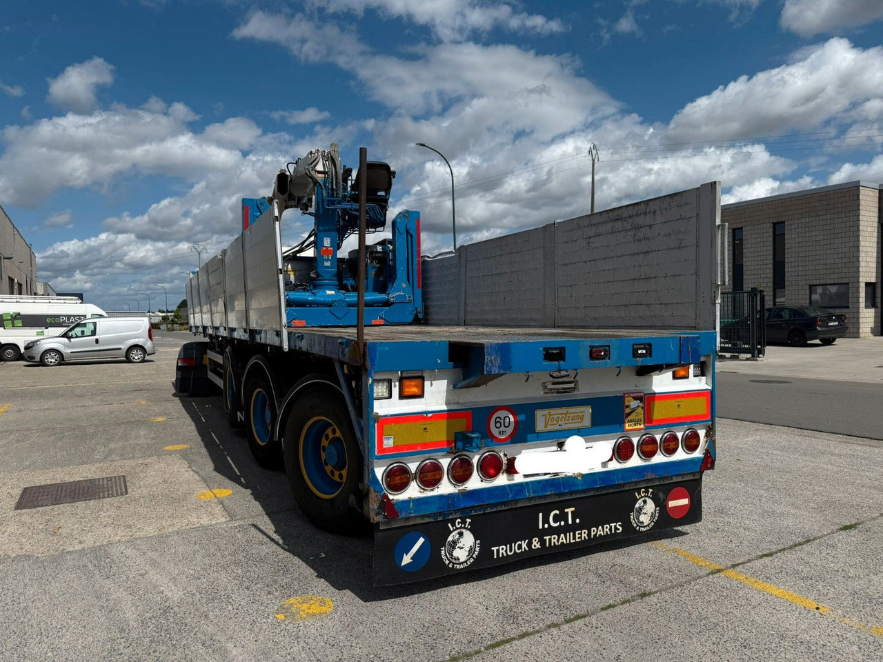 Dropside/ Flatbed semi-trailer Vogelzang. Kran HIAB R165 roto. TUV 10/2025: picture 10