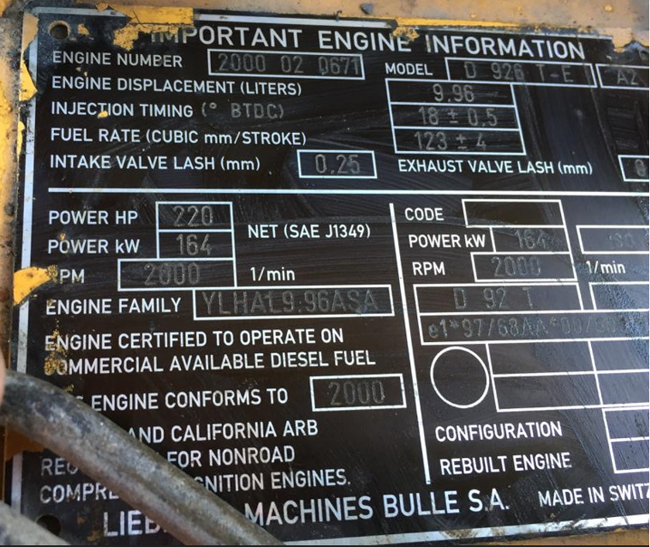 Liebherr R944HDSL - Spare parts for Crawler excavator: picture 5 Liebherr R944HDSL - Spare parts for Crawler excavator: picture 5