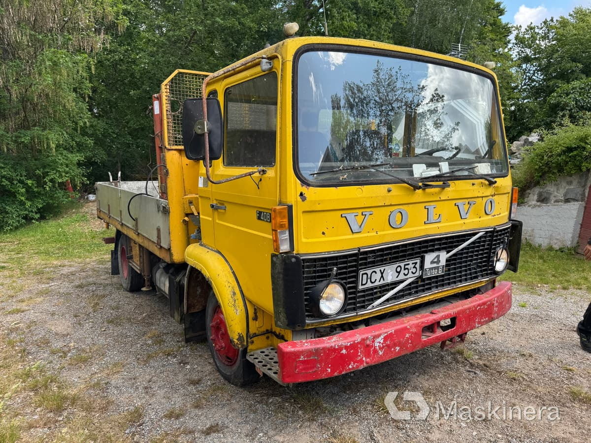 Flakbil Volvo F408 med kran - Dropside/ Flatbed truck, Crane truck: picture 3 Flakbil Volvo F408 med kran - Dropside/ Flatbed truck, Crane truck: picture 3