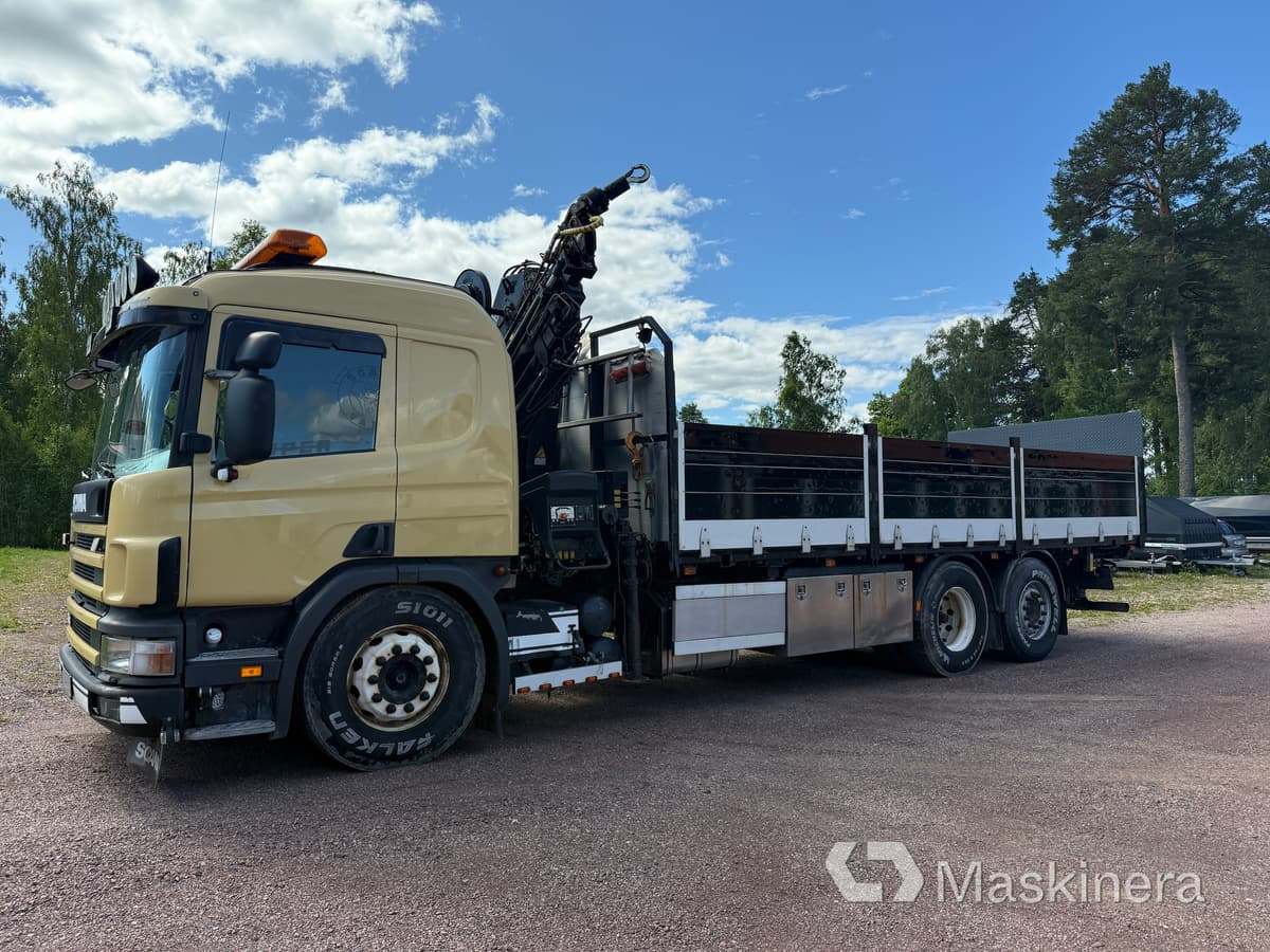 Kranbil Scania 114G - Dropside/ Flatbed truck, Crane truck: picture 1 Kranbil Scania 114G - Dropside/ Flatbed truck, Crane truck: picture 1