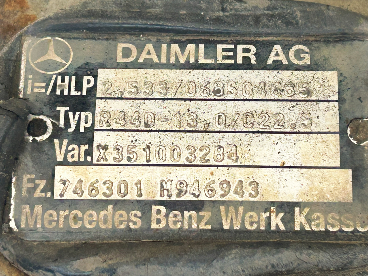 MERCEDES-BENZ DIFFERENTIAL WITH THROTTLE ACTROS MP4 R440-13 2,533 - Rear axle for Truck: picture 5 MERCEDES-BENZ DIFFERENTIAL WITH THROTTLE ACTROS MP4 R440-13 2,533 - Rear axle for Truck: picture 5