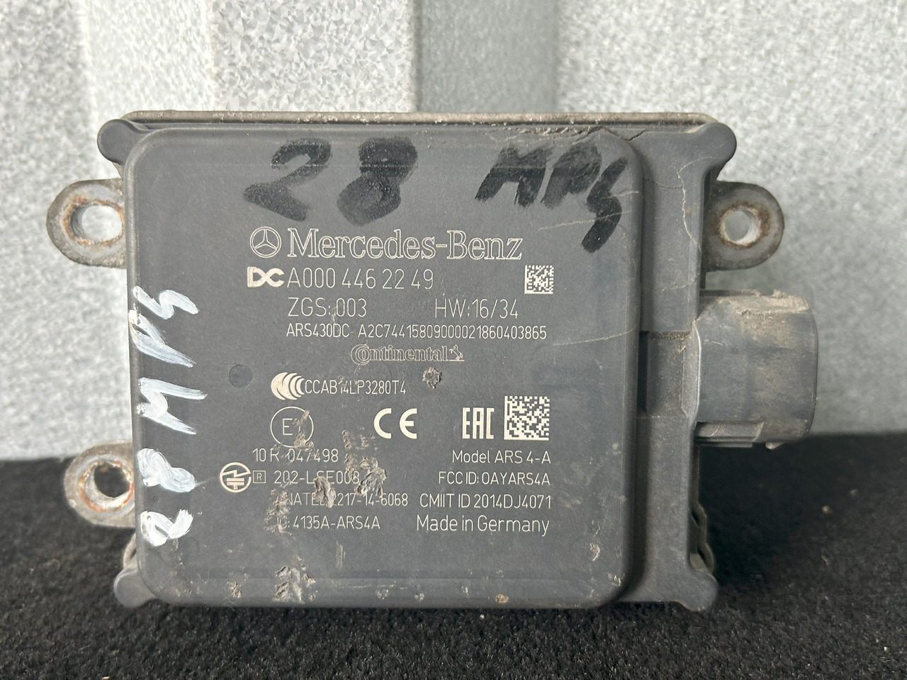 MERCEDES-BENZ RADAR DISTRONIC ACTROS MP4 - ECU: picture 1 MERCEDES-BENZ RADAR DISTRONIC ACTROS MP4 - ECU: picture 1