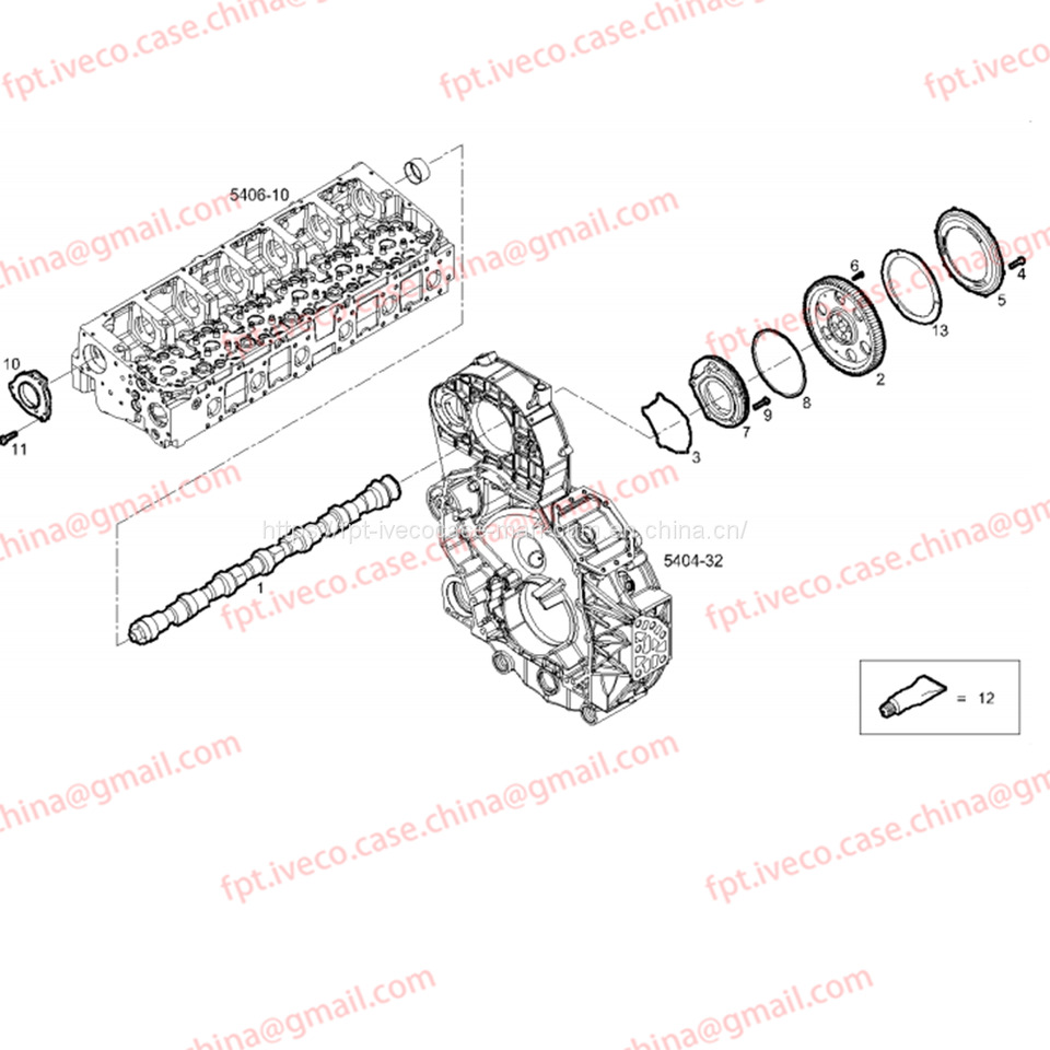 FPT IVECO CASE Cursor9Bus F2CFE612D*J231/F2CFE612A*J098 5802748674 CAMSHAFT 504254723 - Camshaft for Bus: picture 3 FPT IVECO CASE Cursor9Bus F2CFE612D*J231/F2CFE612A*J098 5802748674 CAMSHAFT 504254723 - Camshaft for Bus: picture 3