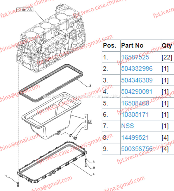 FPT IVECO CASE NEW HOLLAND T8.330 Cursor9 F2CFE613C Oil Pan 504332986 - Oil pan: picture 1 FPT IVECO CASE NEW HOLLAND T8.330 Cursor9 F2CFE613C Oil Pan 504332986 - Oil pan: picture 1