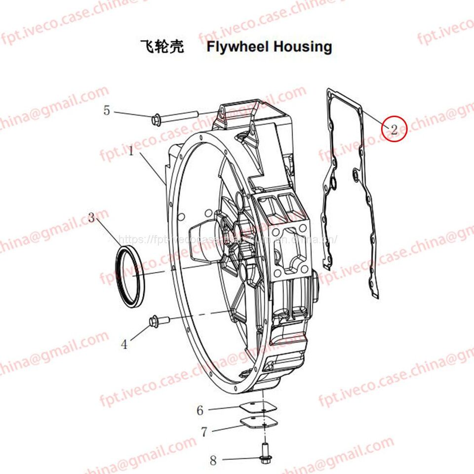 MAN D0836 Flywheel Housing Gasket 01904-0010 - Flywheel for Truck: picture 1 MAN D0836 Flywheel Housing Gasket 01904-0010 - Flywheel for Truck: picture 1