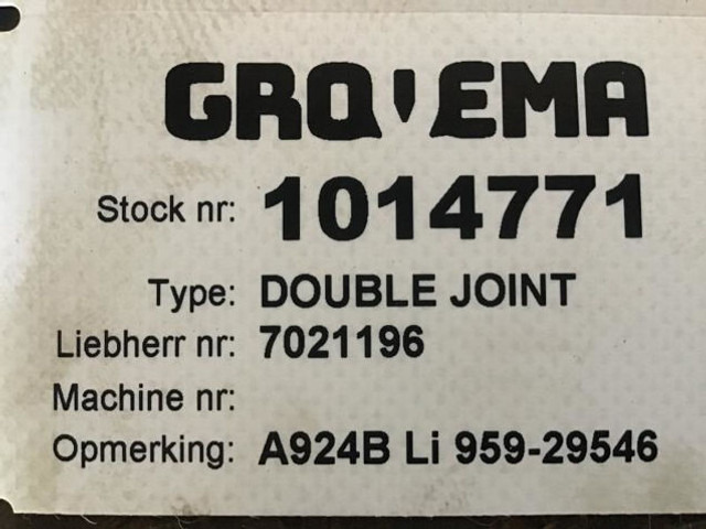 Liebherr Double Joint - Drive shaft: picture 2 Liebherr Double Joint - Drive shaft: picture 2