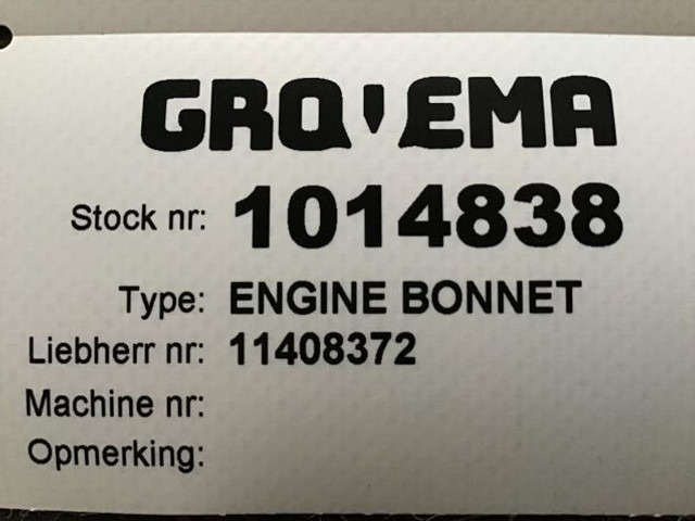 Liebherr Engine Bonnet - Hood: picture 5 Liebherr Engine Bonnet - Hood: picture 5