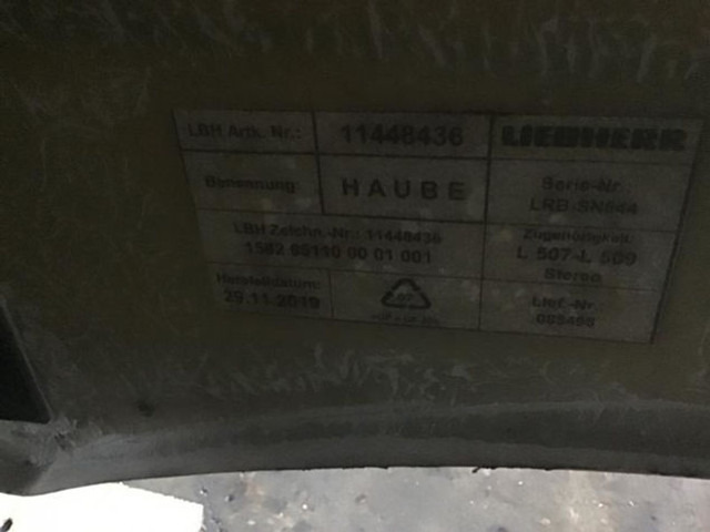 Liebherr Engine Hood - Hood: picture 5 Liebherr Engine Hood - Hood: picture 5