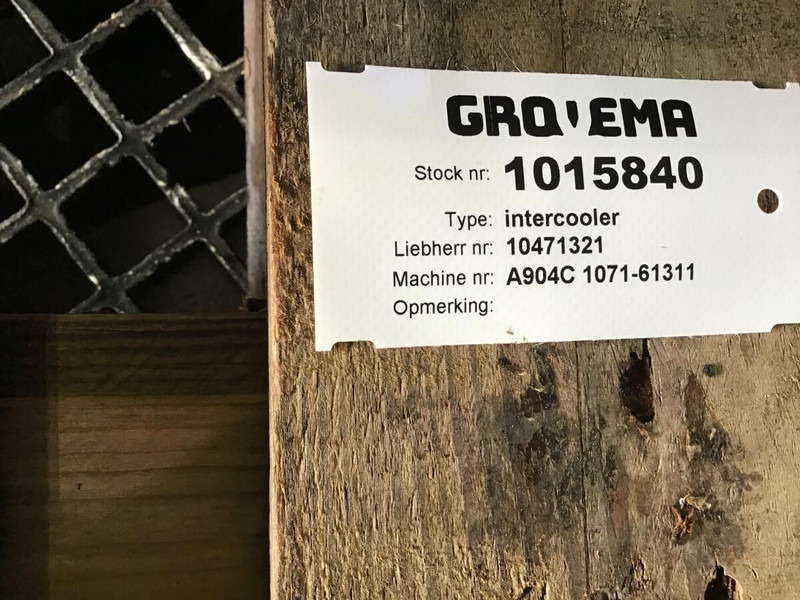 Liebherr Intercooler - Intercooler: picture 2 Liebherr Intercooler - Intercooler: picture 2