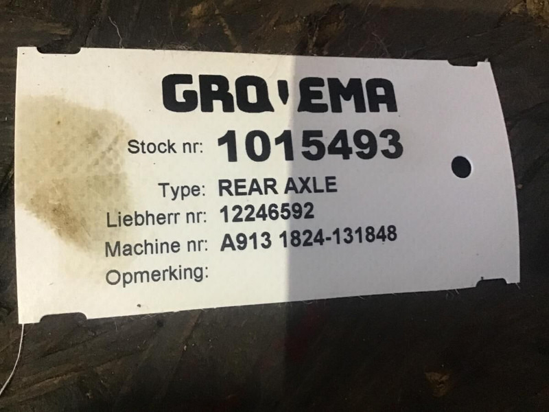 Liebherr Rear Axle - Axle and parts: picture 1 Liebherr Rear Axle - Axle and parts: picture 1