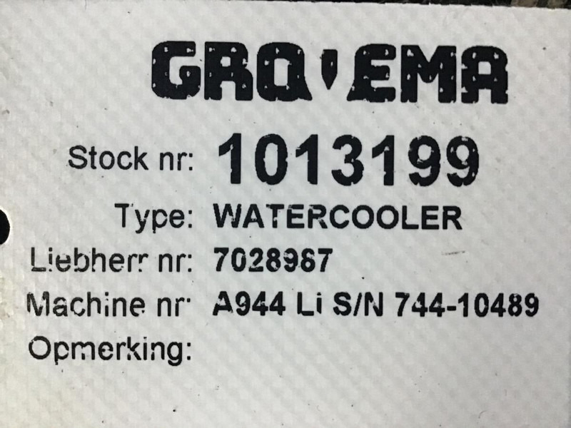 Liebherr Watercooler - Intercooler: picture 3 Liebherr Watercooler - Intercooler: picture 3