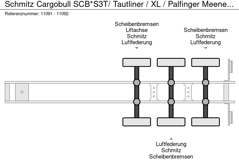 Curtainsider semi-trailer Schmitz Cargobull SCB*S3T/ Tautliner / XL / Palfinger Meeneemheftruck: picture 18