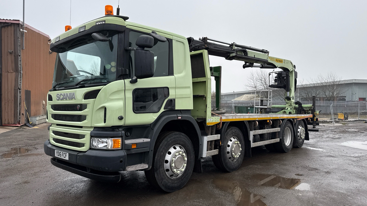 SCANIA P 410 - Dropside/ Flatbed truck, Crane truck: picture 2 SCANIA P 410 - Dropside/ Flatbed truck, Crane truck: picture 2