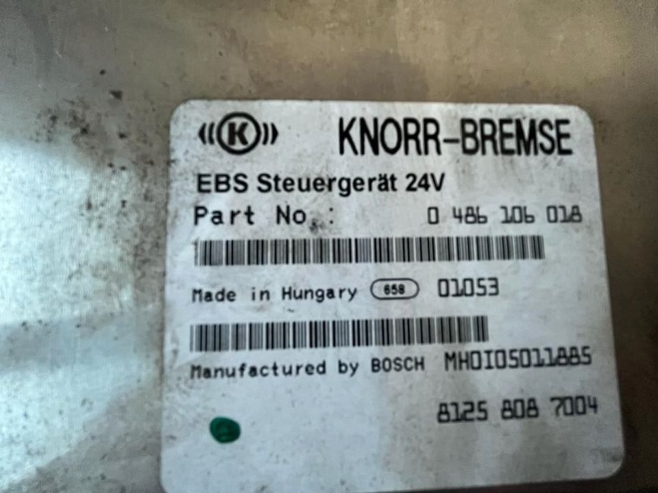 MAN KNORR BREMSE EBS Steuergerät 81.25808.7004 - ECU for Truck: picture 2 MAN KNORR BREMSE EBS Steuergerät 81.25808.7004 - ECU for Truck: picture 2