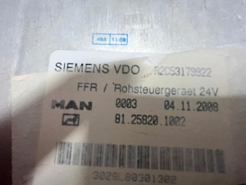 MAN SIEMENS VDO FFR Rohsteuergerät 81.25820.1002 - ECU for Truck: picture 2 MAN SIEMENS VDO FFR Rohsteuergerät 81.25820.1002 - ECU for Truck: picture 2