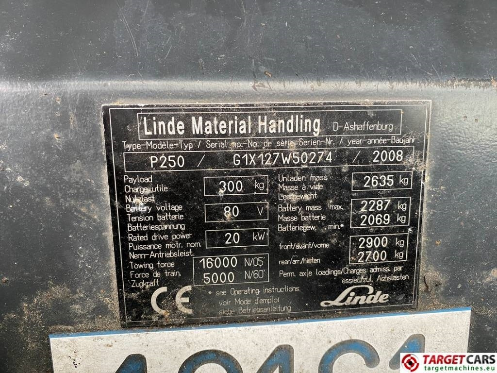 Linde P250 Tow Tug Truck Tractor Electric 80V Max 25T leasing Linde P250 Tow Tug Truck Tractor Electric 80V Max 25T: picture 17 Linde P250 Tow Tug Truck Tractor Electric 80V Max 25T leasing Linde P250 Tow Tug Truck Tractor Electric 80V Max 25T: picture 17